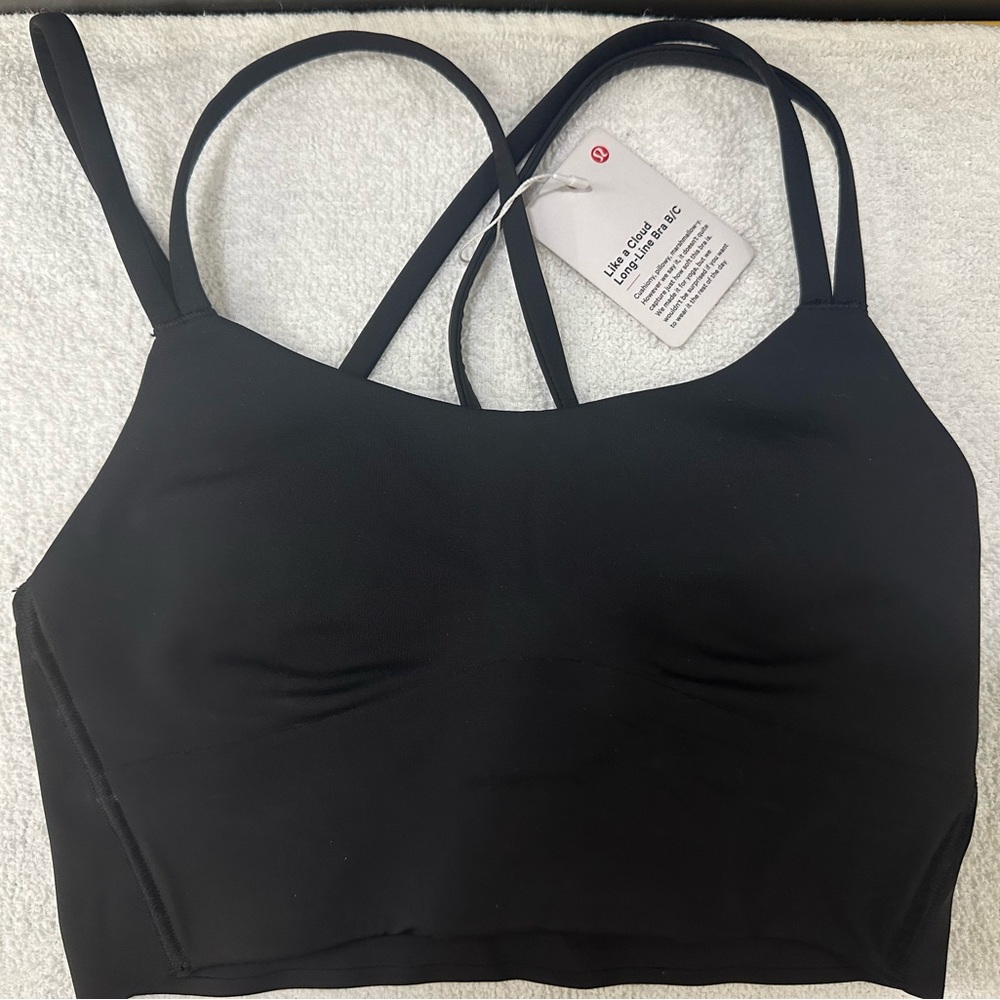 lululemon athletica Black Double-Strap Longline Sports Bra